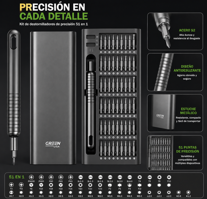 Juego destornillador 51 en 1