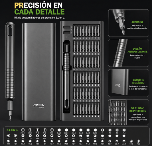 Juego destornillador 51 en 1
